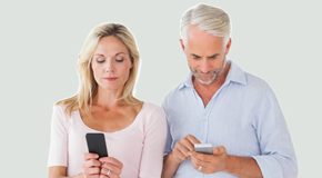 McHenry couple using smartphones