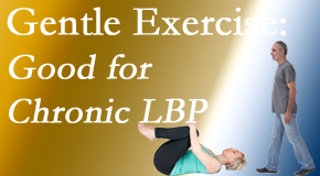 OrthoIllinois Chiropractic shares new research-documented gentle exercise for chronic low back pain relief: yoga and walking and motor control exercise. The best? The one patients will do. 