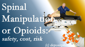 OrthoIllinois Chiropractic presents new comparison studies of the safety, cost, and effectiveness in reducing the need for further care of chronic low back pain: opioid vs spinal manipulation treatments.