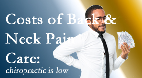 OrthoIllinois Chiropractic explains the various costs associated with back pain and neck pain care options, both surgical and non-surgical, pharmacological and non-drug. 