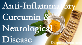 OrthoIllinois Chiropractic introduces new findings on the benefit of curcumin on inflammation reduction and even neurological disease containment.