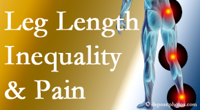 OrthoIllinois Chiropractic tests for leg length inequality as it is related to back, hip and knee pain issues.