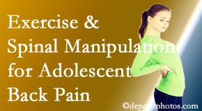 OrthoIllinois Chiropractic uses McHenry chiropractic and exercise to help back pain in adolescents. 
