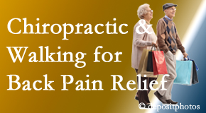 OrthoIllinois Chiropractic encourages walking for back pain relief in combination with chiropractic treatment to maximize distance walked.