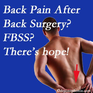 McHenry chiropractic care offers a treatment plan for relieving post-back surgery continued pain (FBSS or failed back surgery syndrome).