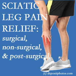 The McHenry chiropractic relieving treatment for sciatic leg pain works non-surgically and post-surgically for many sufferers.