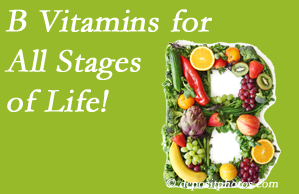  OrthoIllinois Chiropractic suggests a check of your B vitamin status for overall health throughout life. 