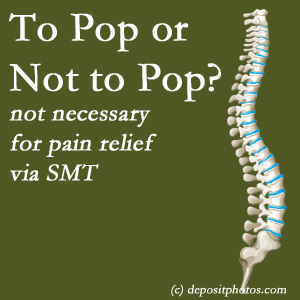 McHenry chiropractic spinal manipulation treatment may be noisy...or not! SMT is effective either way.